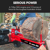 BAUMR-AG 12 Tonne Petrol Hydraulic Wood Log Splitter, - HPS400 - Front View