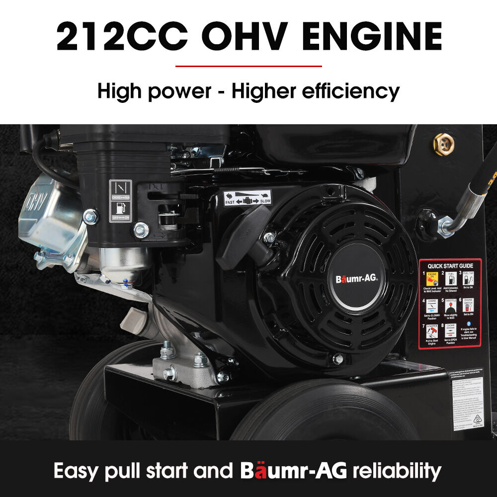 BAUMR-AG 20 Tonne Petrol Hydraulic Wood Log Splitter, Horizontal and Vertical Log Splitter - HPS500