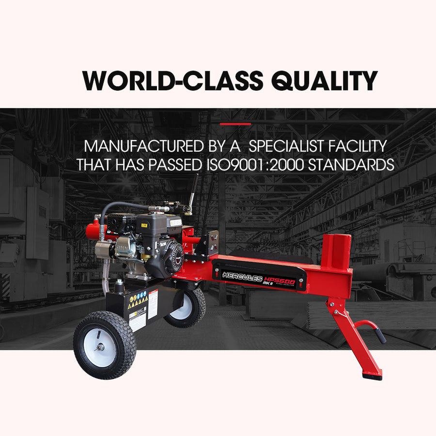 BAUMR-AG 20 Tonne Petrol Hydraulic Wood Log Splitter - HPS600