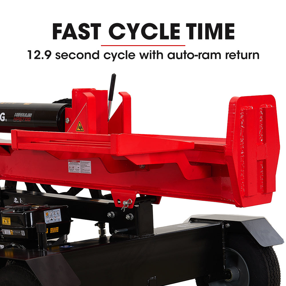 BAUMR-AG 40 Tonne Petrol Hydraulic Horizontal and Vertical Towed Wood Log Splitter - HPS700