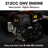 BAUMR-AG 40 Tonne Petrol Hydraulic Horizontal and Vertical Towed Wood Log Splitter - HPS700 - Side View