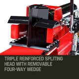 BAUMR-AG 65 Tonne Petrol Hydraulic Wood Horizontal and Vertical Towed Log Splitter with Detachable 4