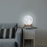 3D Magical Moon Lamp USB LED Night Light Medium - Close-Up Angle