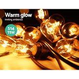 65m LED Festoon String Lights Outdoor Christmas Wedding Waterproof Garden Decor - Top-Down View