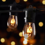 65m LED Festoon String Lights Outdoor Christmas Wedding Waterproof Garden Decor - Close-Up Angle