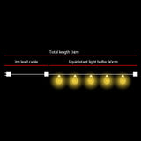 74m LED Festoon String Lights Outdoor Christmas Wedding Waterproof Garden Decor - Front View