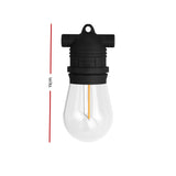 23m Outdoor Festoon String Lights - Warm White Fairy Lights for Christmas and Garden Decor - Front View