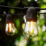 46m Festoon Lights Christmas Fairy String Lights Outdoor Party Garden Decor - Close-Up Angle