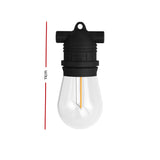 59m Warm White Festoon String Lights - Outdoor Christmas Fairy Lights for Parties and Gardens
