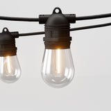 68m Warm White Festoon String Lights for Christmas and Outdoor Celebrations - Side View