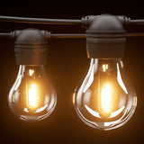 34m Dual Pack Solar LED Festoon String Lights for Outdoor Christmas Decor - Side View