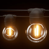 34m Solar LED Festoon String Lights - 2 Pack for Outdoor Christmas and Wedding Decorations - Side View