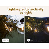 17m Solar Festoon Lights Outdoor LED String Light Wedding Christmas Party - 45-Degree Angle