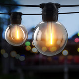 41m Solar Festoon Lights Outdoor LED String Light Wedding Party Christmas Decor - Close-Up Angle