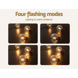 50m Solar Festoon Lights Outdoor LED String Light Wedding Party Christmas Decor - 45-Degree Angle