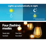 17m Solar Festoon Lights Outdoor LED String Light Christmas Party Garden Decor - Rear View