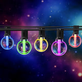 Gardeon WiFi-Enabled RGB Outdoor Festoon String Lights - Waterproof LED Lights with APP Control - Top-Down View