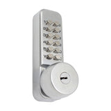 Push Button Digital Mechanical Combination Security Door Lock Chrome - Side View