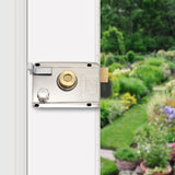 Push Button Digital Mechanical Combination Security Door Lock Chrome - Low Angle