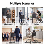 Artiss Mobile Lectern Podium Stand with Storage Shelf Height Adjustable Laptop Desk Black & Walnut - Extra Image