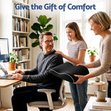 Artiss Ergonomic Lumbar Support Cushion for Office Chair and Car Memory Foam Lumbar Pillow for Back, Breathable Back Support Pillow with Adjustable Straps for Office Gaming Car Home - Low Angle