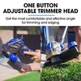 POWERBLADE LN4 20V Cordless Electric Line Trimmer & Garden Edger Kit, with Battery and Fast Charger