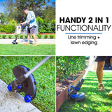 POWERBLADE LN4 20V Cordless Electric Line Trimmer & Garden Edger Kit, with Battery and Fast Charger