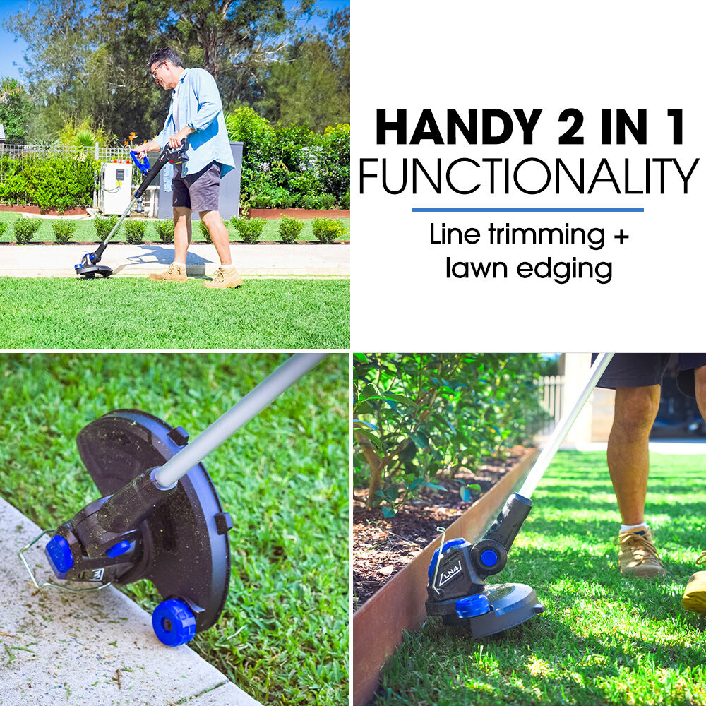 POWERBLADE LN4 20V Cordless Electric Line Trimmer & Garden Edger Kit, with Battery and Fast Charger
