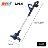 POWERBLADE LN4 20V Cordless Electric Line Trimmer & Garden Edger Kit, with Battery and Fast Charger - Rear View