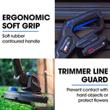 POWERBLADE LN4 20V Cordless Electric Line Trimmer & Garden Edger Kit, with Battery and Fast Charger