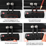 Wanderlite 3Set 20-24-28 Inch Luggage with TSA Lock Spinner Travel Suitcase Carry On Hard Shell Luggage Case White - Close-Up Angle