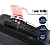 Wanderlite 28 Inch Luggage with TSA Lock Spinner Travel Suitcase Carry On Hard Shell Luggage Case Black - Close-Up Angle