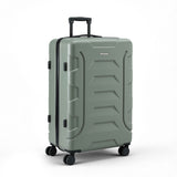 Wanderlite 3pcs Luggage Suitcase Set Trolley Travel TSA Lightweight Hard Case Grey Green - Side View
