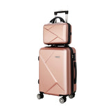 Wanderlite 2Set 20 Inch Luggage Case with 12 Inch Handheld Luggage Box Hard Shell Travel Suitcase TS