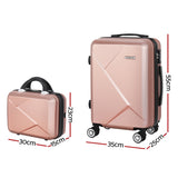 Wanderlite 2Set 20 Inch Luggage Case with 12 Inch Handheld Luggage Box Hard Shell Travel Suitcase TS