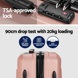Wanderlite 2Set 20 Inch Luggage Case with 12 Inch Handheld Luggage Box Hard Shell Travel Suitcase TS