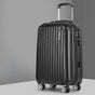 Wanderlite 20 Inch Luggage with Zipper Lock Carry On Hard Shell Travel Suitcase Luggage Case Black