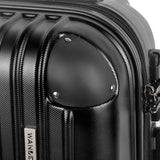 Wanderlite 28 Inch Luggage with TSA Lock Spinner Carry On Hard Shell Travel Suitcase Luggage Case Black - Close-Up Angle
