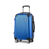 Wanderlite 28 Inch Luggage with TSA Lock Spinner Carry On Hard Shell Travel Suitcase Luggage Case Blue - Low Angle