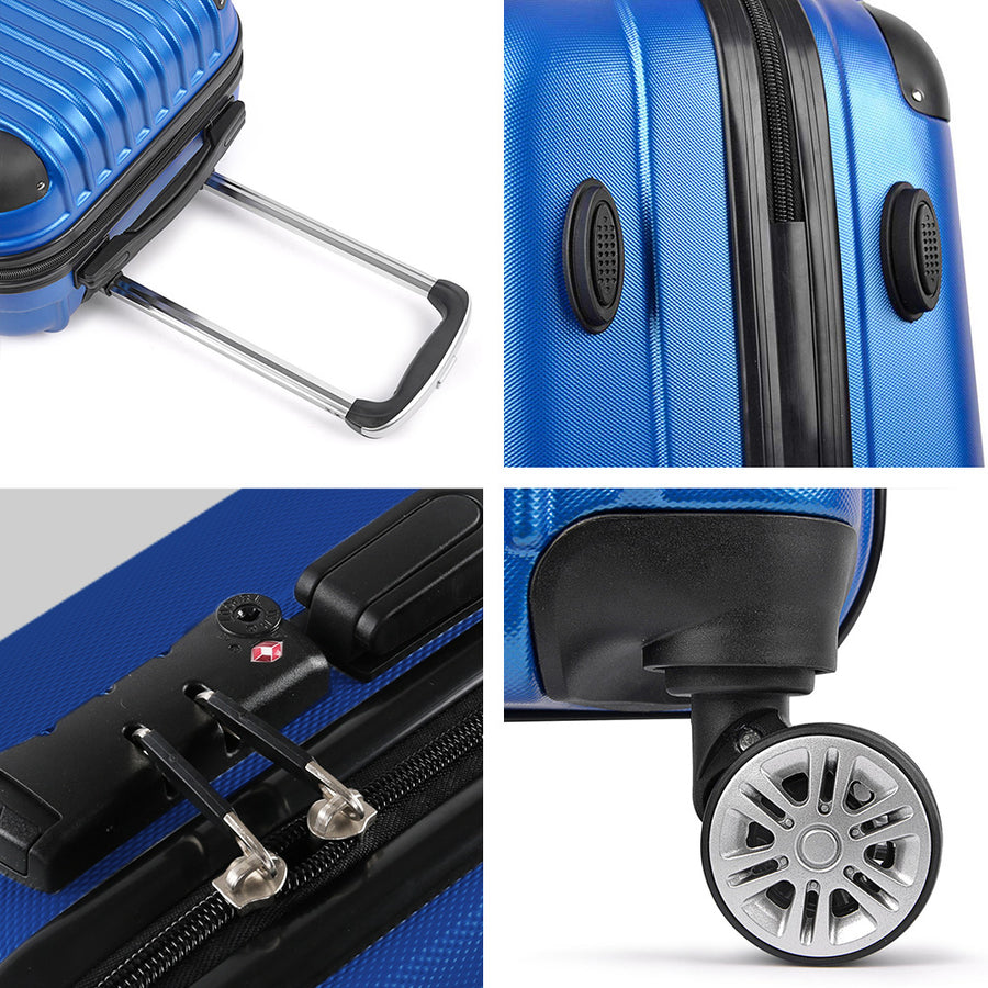 Wanderlite 28 inch blue hard shell spinner suitcase, image 7