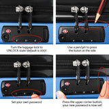Wanderlite 20-28 Inch Luggage 2Set with TSA Lock Spinner Carry On Hard Shell Travel Suitcase Luggage Case Blue - Close-Up Angle
