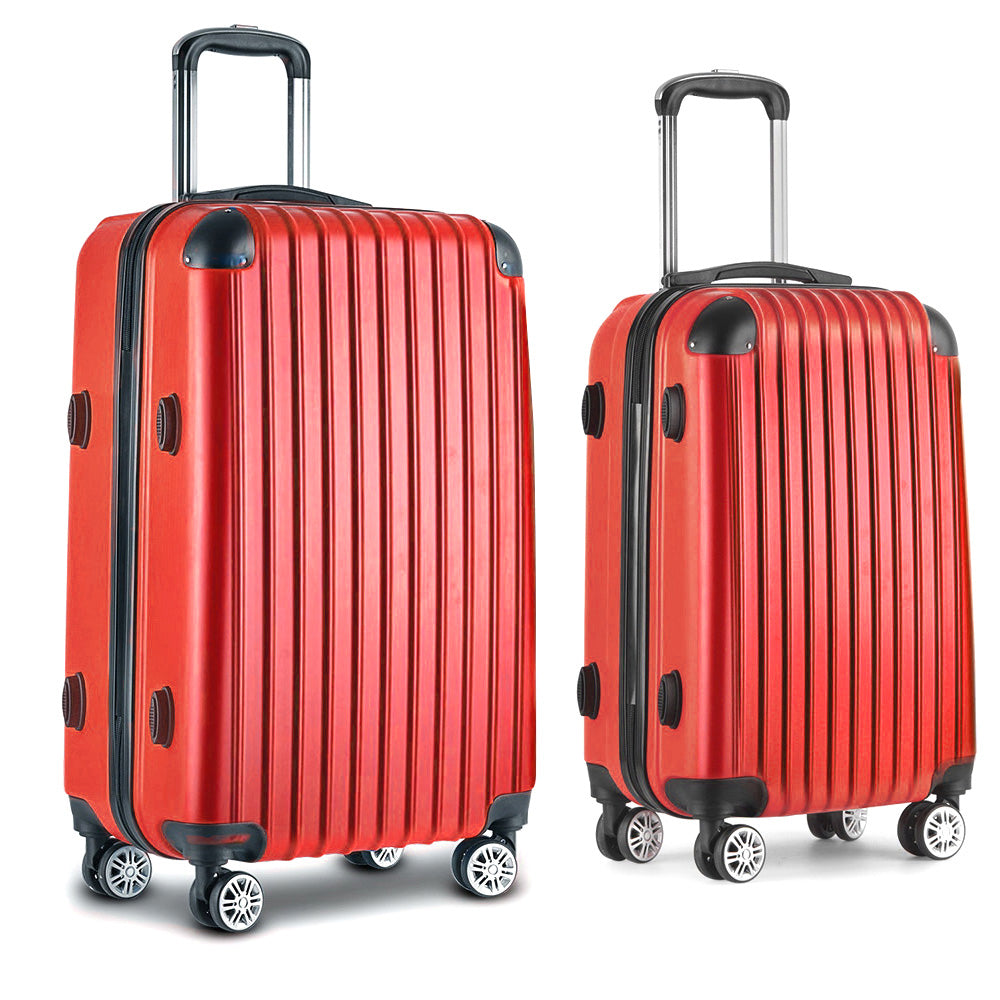 Wanderlite 20-28 Inch Luggage 2Set with TSA Lock Spinner Carry On Hard Shell Travel Suitcase Luggage