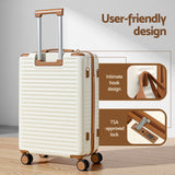 Wanderlite 5pcs Luggage Suitcase Set Trolley Travel TSA Lightweight Hard Case - Rear View