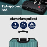 Wanderlite 28-inch Luggage Set with TSA Lock?ABS Hard Shell Travel Suitcase Organiser Luggage Case Atrovirens - 45-Degree Angle