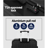 Wanderlite 28-inch Luggage Set with TSA Lock?ABS Hard Shell Travel Suitcase Organiser Luggage Case B