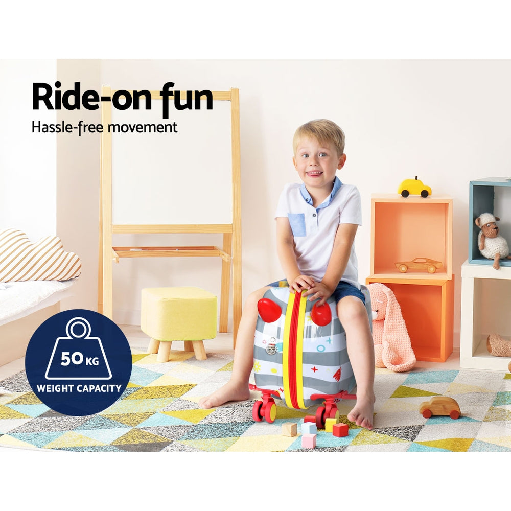 Wanderlite 17 Kids Ride On Luggage Children Suitcase Trolley Travel Octopus