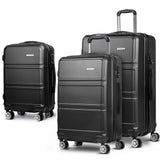 Wanderlite 3Set 20-24-28 Inch Luggage with TSA Lock Spinner Travel Suitcase Carry On Hard Shell Lugg