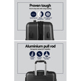 Wanderlite 3Set 20-24-28 Inch Luggage with TSA Lock Spinner Travel Suitcase Carry On Hard Shell Lugg