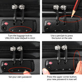 Wanderlite 3Set 20-24-28 Inch Luggage with TSA Lock Spinner Travel Suitcase Carry On Hard Shell Lugg