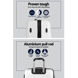 Wanderlite 20" 24" 28" Luggage with TSA Lock Spinner Travel Suitcase Carry On Hard Shell Luggage Case White
